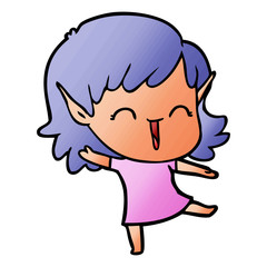 cartoon elf girl