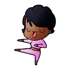 cartoon woman talking