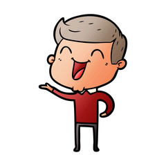 cartoon man laughing