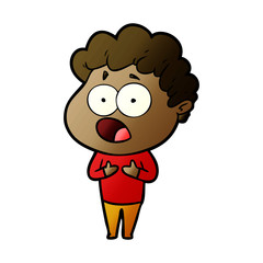 cartoon man gasping in surprise