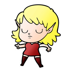 cartoon elf girl