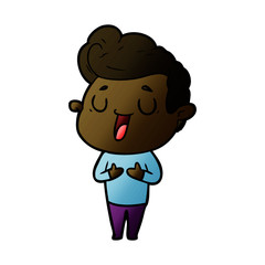 happy cartoon man
