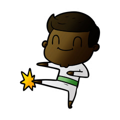 cartoon friendly man