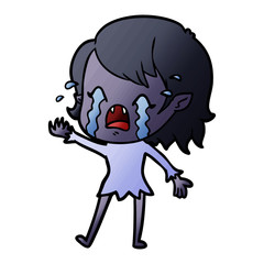 cartoon crying vampire girl