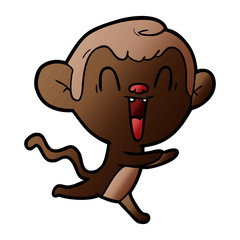 cartoon laughing monkey