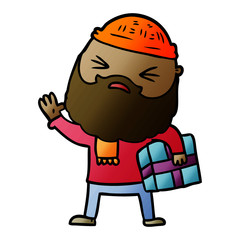 cartoon man with beard