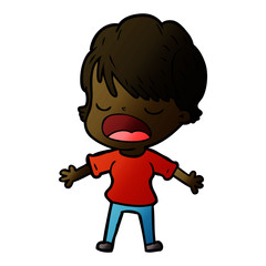 cartoon woman talking