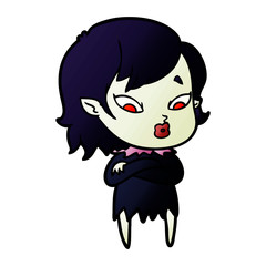 cute cartoon vampire girl