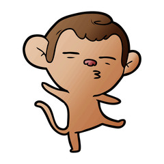 cartoon suspicious monkey