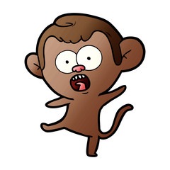 cartoon shocked monkey