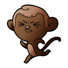 cartoon annoyed monkey