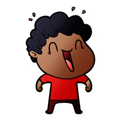 cartoon happy man
