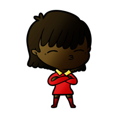 cartoon woman
