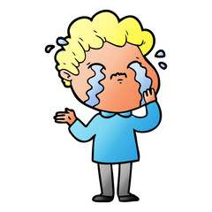 cartoon man crying