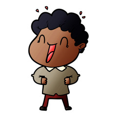 cartoon happy man