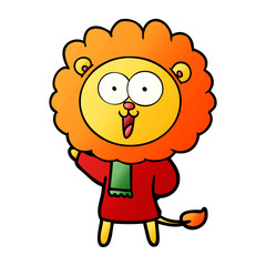 happy cartoon lion