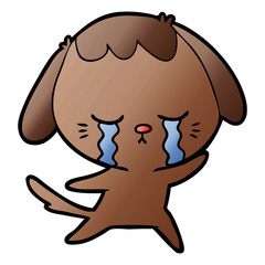 cartoon crying dog