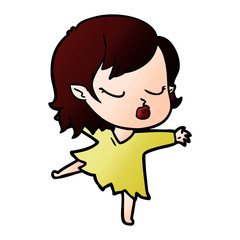 cute cartoon vampire girl