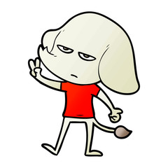 Obraz premium annoyed cartoon elephant
