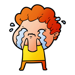 cartoon man crying