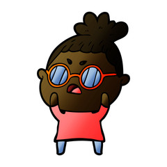 cartoon annoyed woman