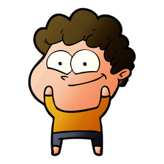 cartoon happy man