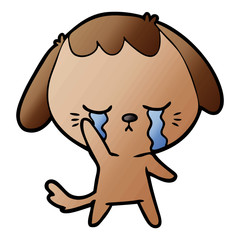cartoon dog crying