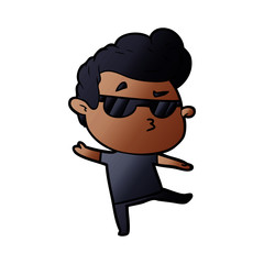 cartoon cool guy
