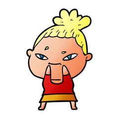 cartoon woman