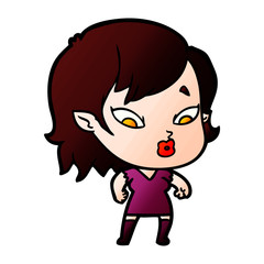 cute cartoon vampire girl