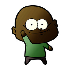 cartoon bald man staring
