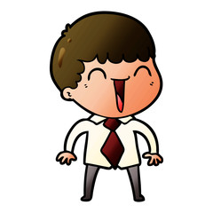 cartoon happy man