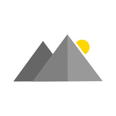 Simple Abstract Mountain Shape Vector Illustration Graphic