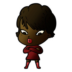 cartoon woman