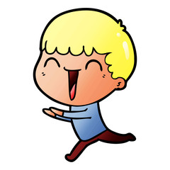 cartoon happy man