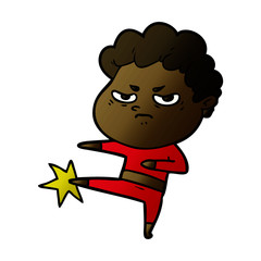 cartoon angry man