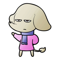 annoyed cartoon elephant