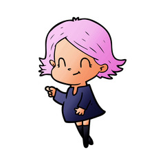 Obraz premium cartoon friendly girl