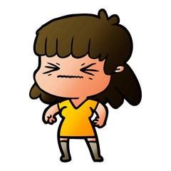 cartoon woman