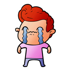 cartoon man crying