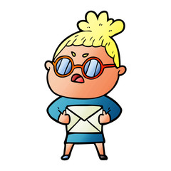 cartoon annoyed woman