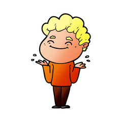 cartoon friendly man