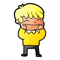 cartoon happy boy