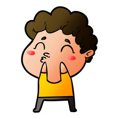 cartoon man pouting