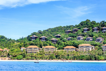 Shangri La Boracay Resort and Spa from the water in Boracay Island