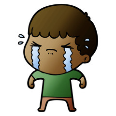 cartoon man crying