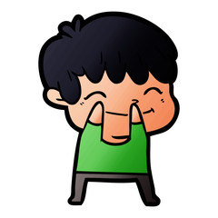 cartoon happy boy