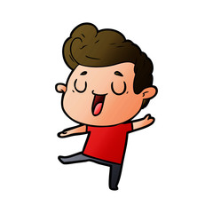happy cartoon man