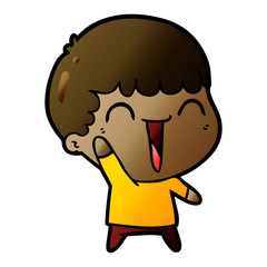 cartoon happy man