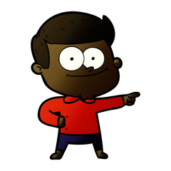 cartoon happy man